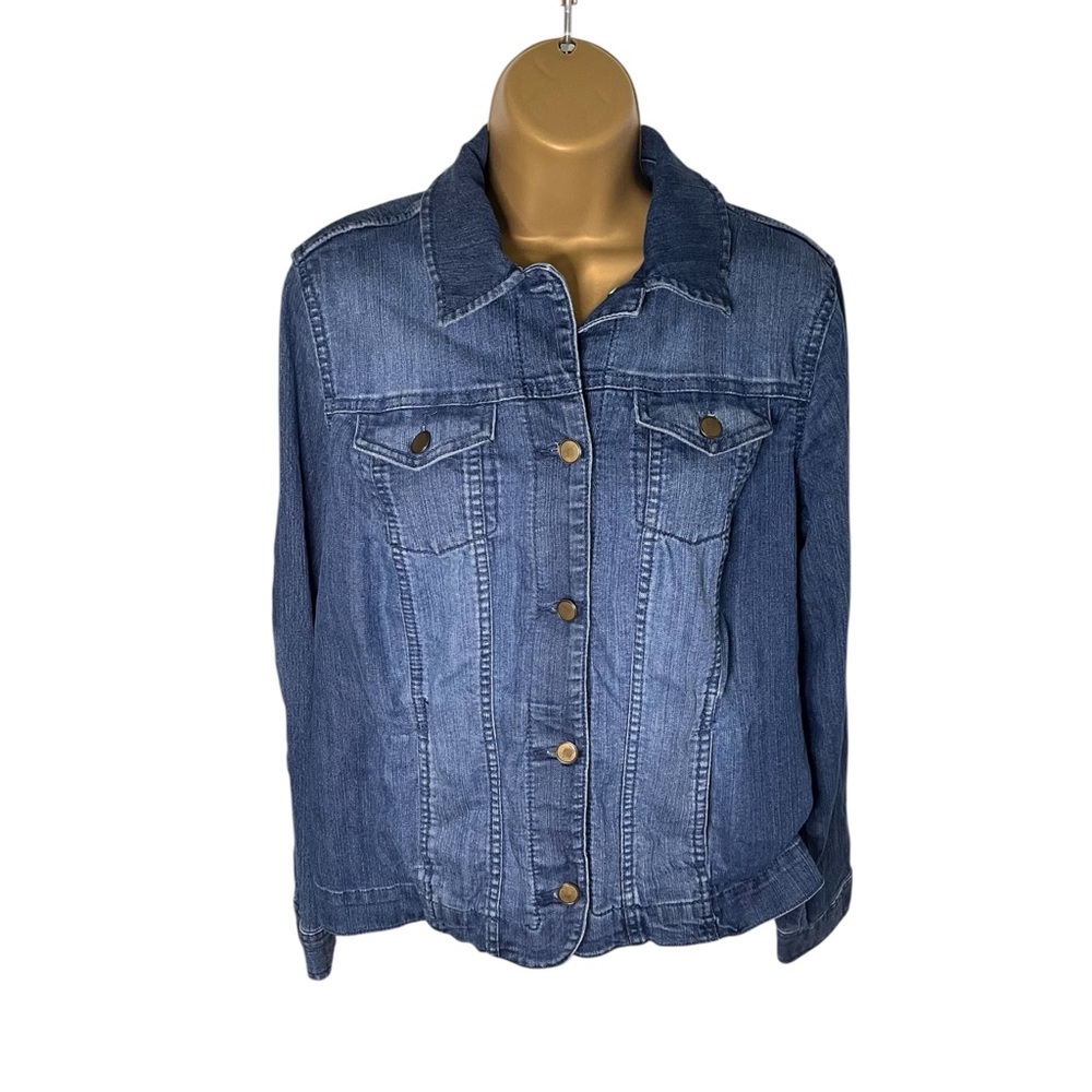 Croft & Barrow Stretch Denim Trucker Jacket Medium Wash S